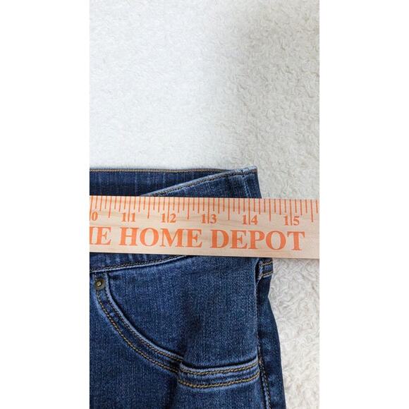 SPANX High Waist Raw Hem Light Distress Skinny Stretch Pull On Jeans Medium - Picture 5 of 9